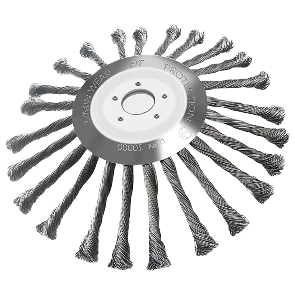 10inch Steel Wire Wheel Universal Garden Weeding Brush Removal Rust Weed Brush Cutter Head Lawn Mower Brush Cutter Accessories