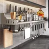 Kitchen Storage Rack Multifunctional Cutting Board Holder Wall Spice Rack Utensils Rack for Kitchen Seasoning Holder Organize 1