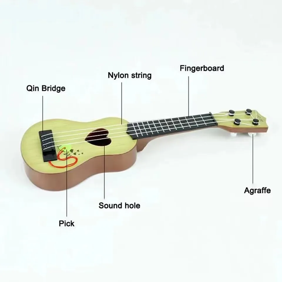 Montessori 38/44CM Children Guitar Toy Can Be Used To Play Elementary Instruments Yukrili Music Toys Boy Girl Christmas Gift 6