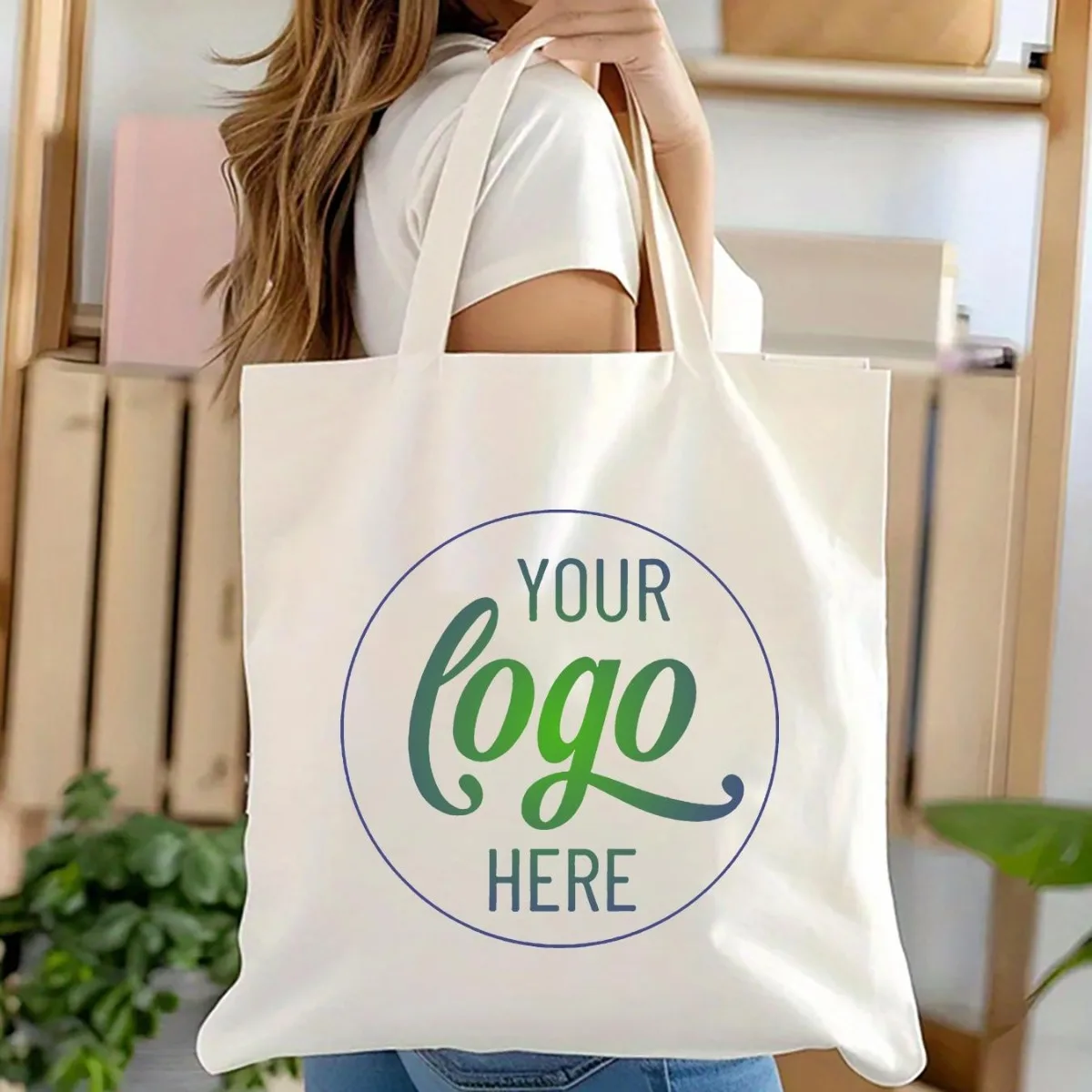 Bolsas de Lona Personalizadas con Logotipo, Bolsas de Compras Grandes con Nombre Personalizado, Regalo para Novia, Bolsas de Viaje Reutilizables para Mujer