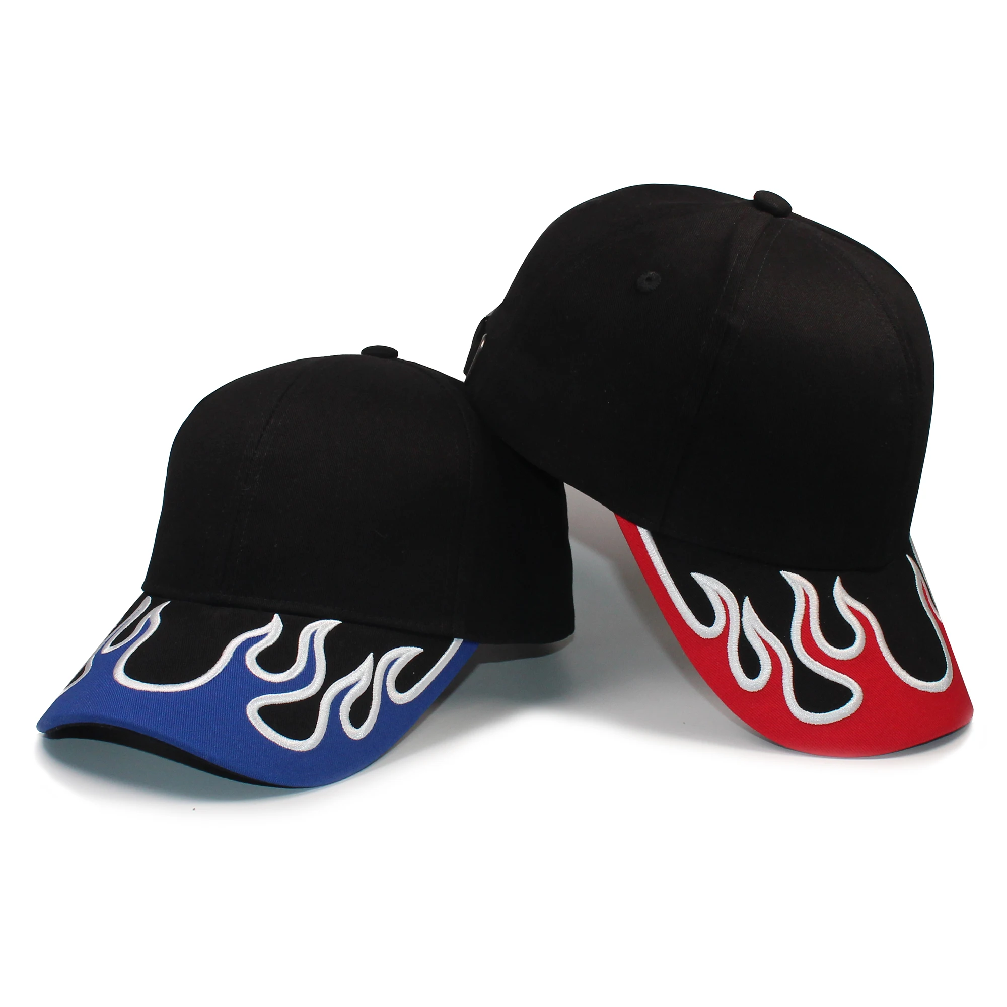 100% Cotton Brushed Sports Cap Flame Visor Racing Baseball Cap Baseball Caps Sports Sun Hats