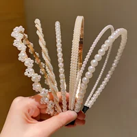 5 Pieces of Girls' Princess Hair Accessories, Children's Imitation Pearl Hairbands, Birthday Hairpins, Baby Flower Girl Headbands 1