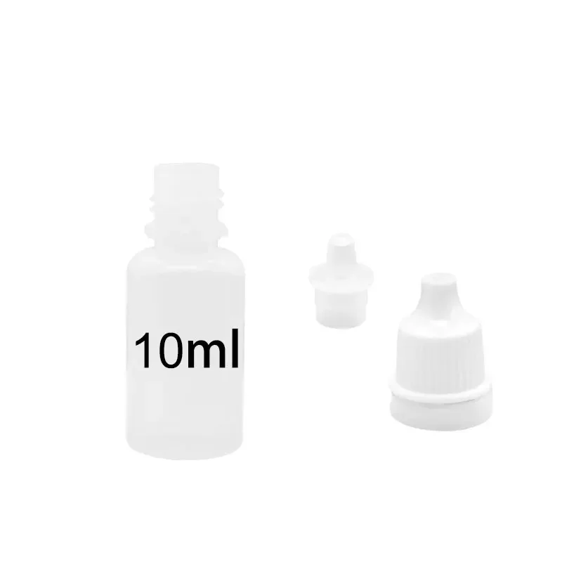 Refillable Bottle 50PCS 5ml/10ml/15ml/20ML/30ML/50ML/100ML Empty Plastic Squeezable Dropper Bottles Eye Liquid Dropper
