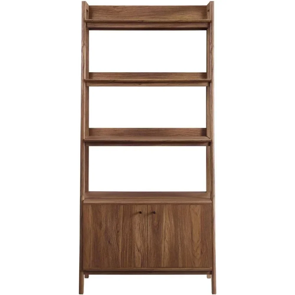 33" Bookshelf Display Case in Walnut  book shelf furniture  bookshelves  book storage 3