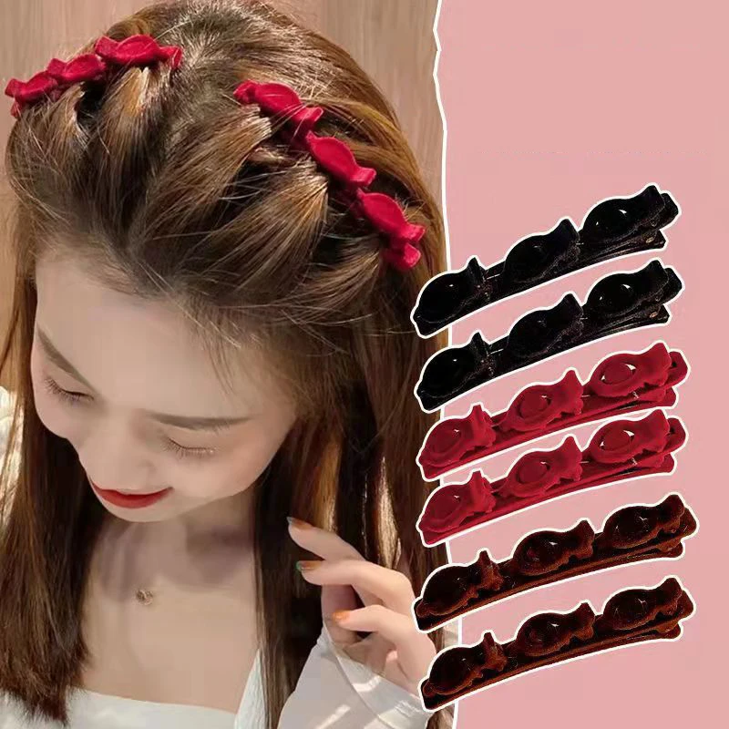 

1 Pc Solid Color Small Fragrance Hair Clip Texture Sense Broken Hair Bangs Side Clip Fashion Hair Clips Hair Accessories