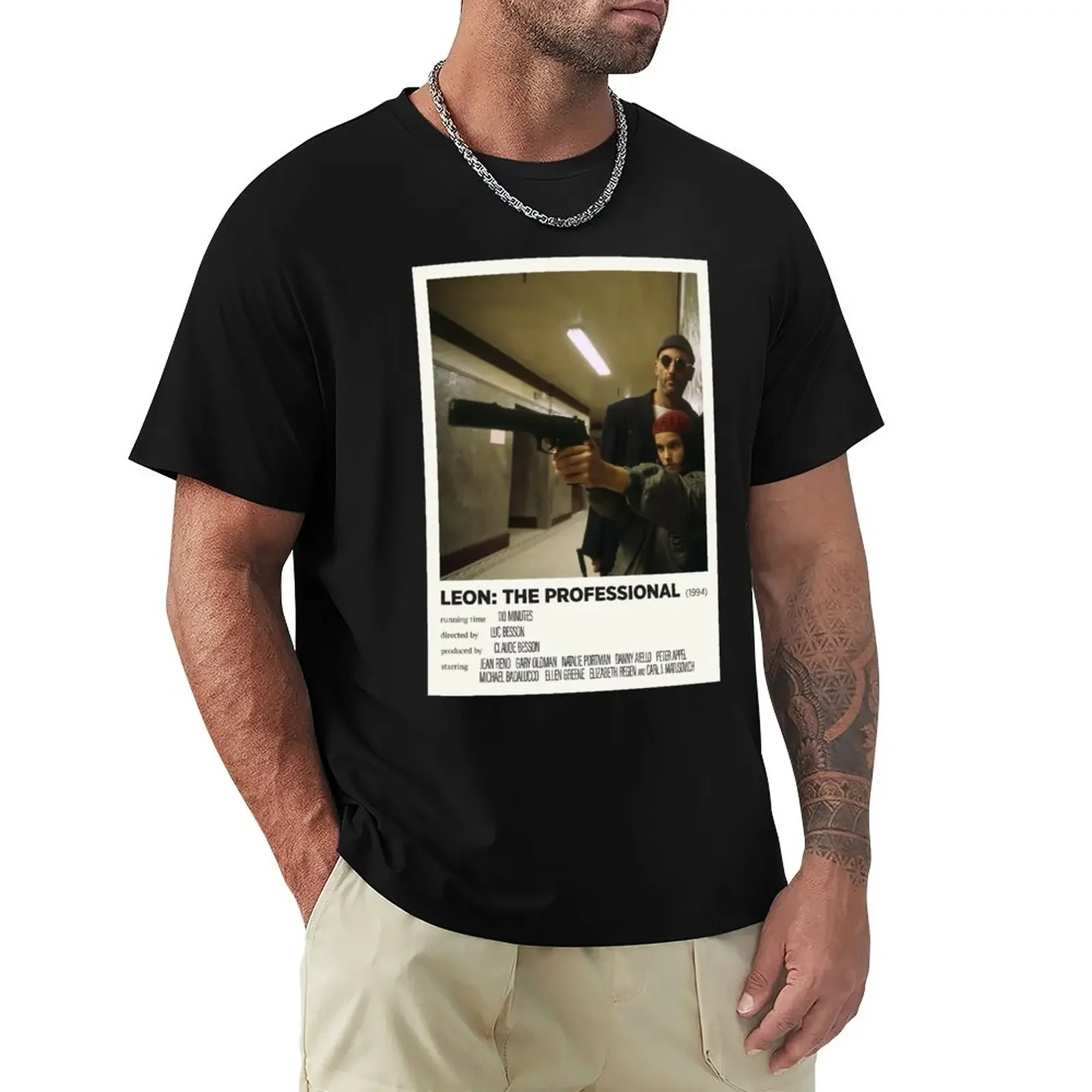 

Leon: The Professional (1994) Alternative Film Poster T-Shirt oversized t shirt Men's clothing