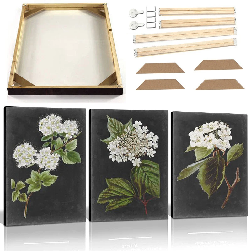 

ВИНТАЖНЫЙ ПЛАКАТ с рамкой, Рисунок зеленых растений, листьев, цветов, настенная живопись на холсте, черная белая картина, декор для гостиной