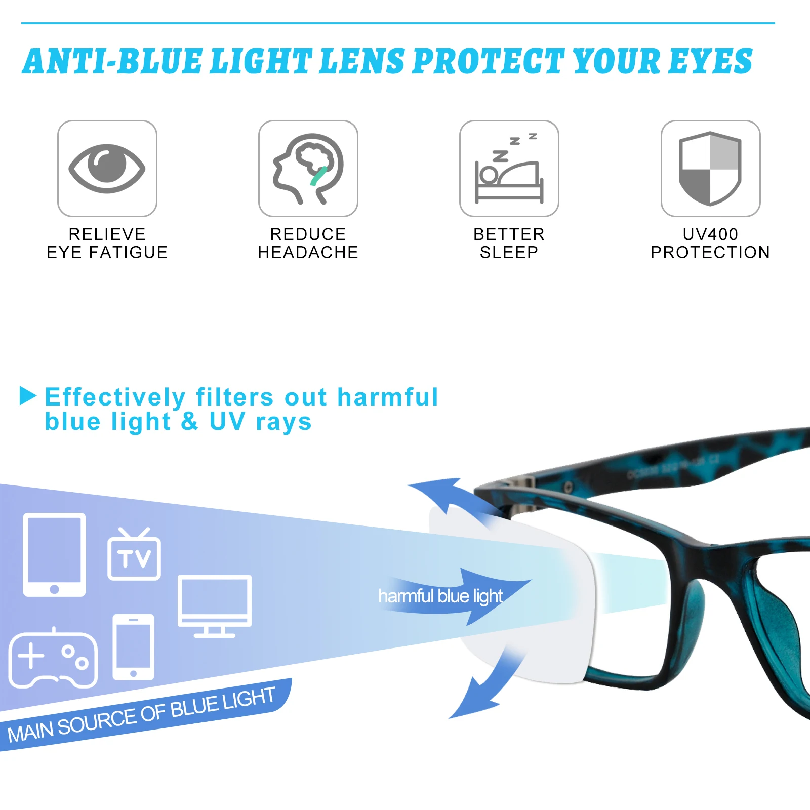 OCCI CHIARI Reading Glasses Men Anti Blue Light Eyeglasses