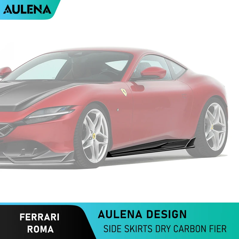 Aulena Design Dry Carbon Fiber Body Kit Minigonne Laterali Carbonio Secco Per Ferrari Roma Aero Kit Ad Alte Prestazioni