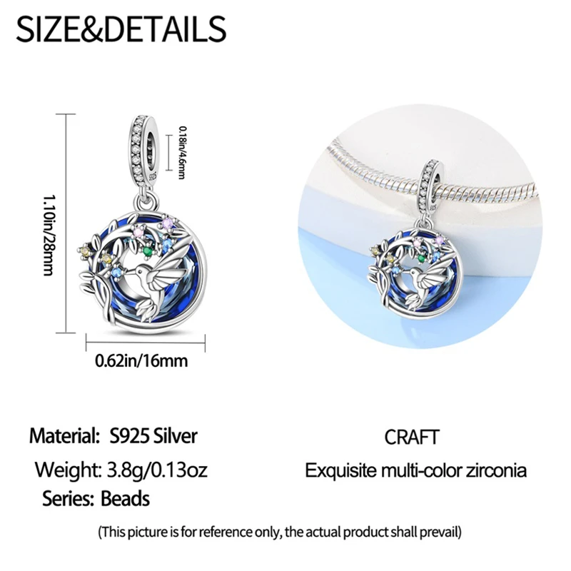MyGiftHome S925 Silver Bead Charm for DIY Jewelry