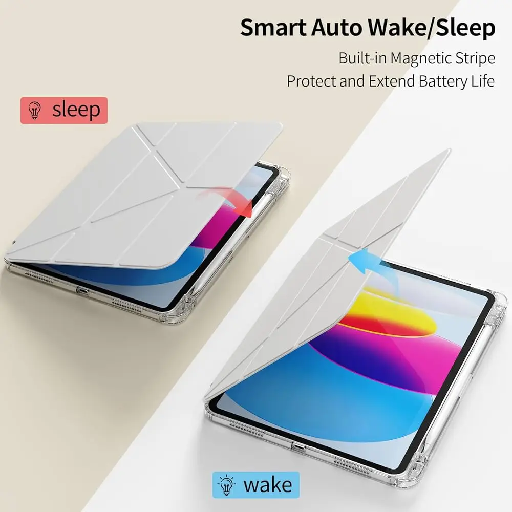 Cover for iPad 10.9/11/ Air 5th Gen/Pro11/10th/12.9, iPad Pro 11 2022- Acrylic, Foldable, Y-Shaped Stand Case with Pencil Holder S3dfa4baa36cb4ae48298e87df1d0b7f6A
