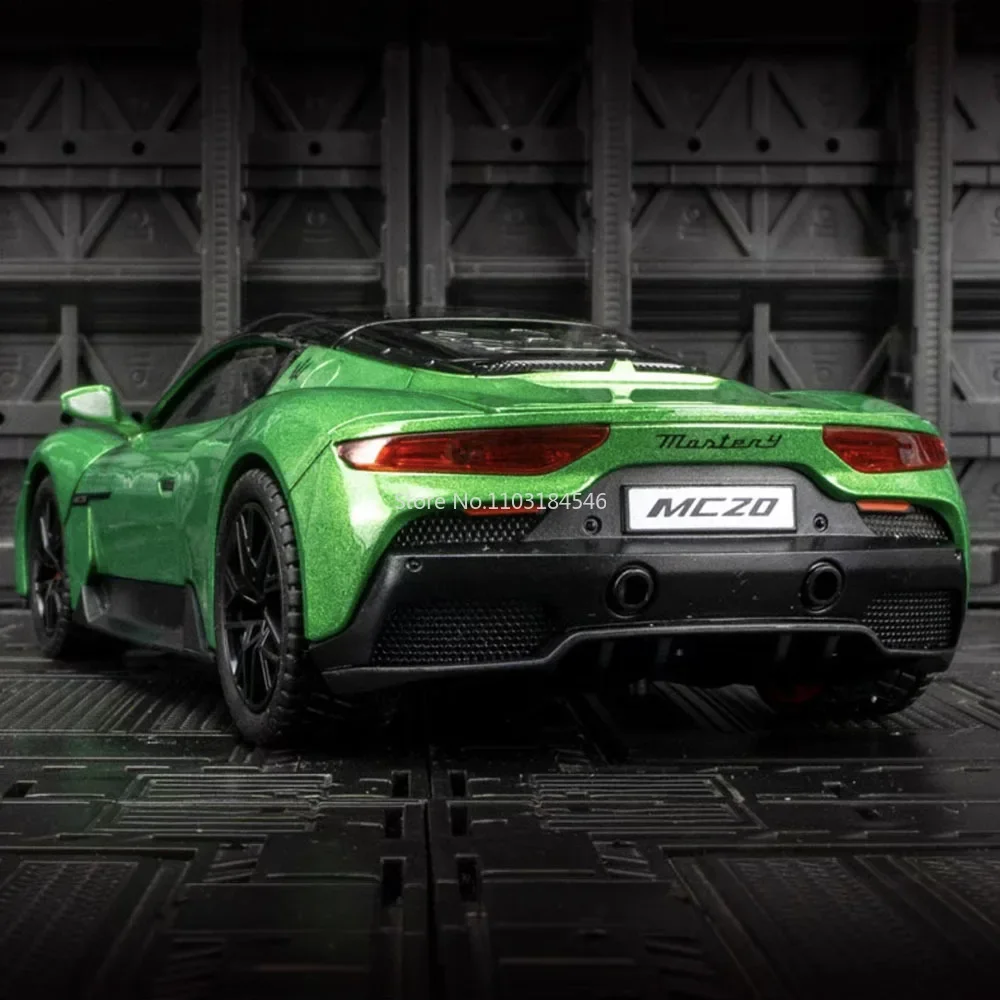 

Масштаб 1:22, Maserati Mc20, Спортивная модель автомобиля, игрушечный сплав, литые Супер Автомобили со звуком, модель автомобиля, коллекция подарков для мальчиков