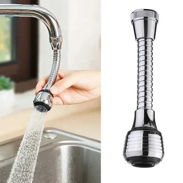 2 Modes 360 Rotatable Bubbler High Pressure Faucet Extender Water Saving Bathroom Kitchen Accessories Supplies Kitchen Gadgets 1