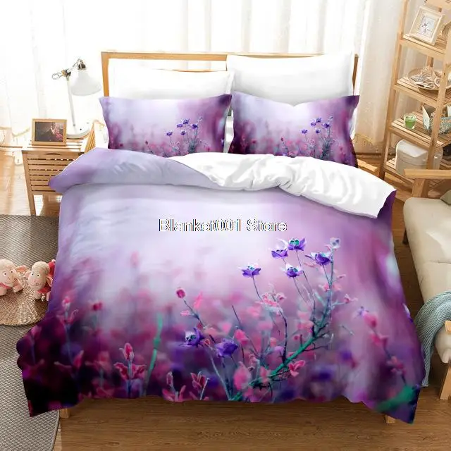 

Beautiful Flowers Comforter Bedding Set Plum Bossom Duvet Quilt Cover Set For Adults Women Bed Linen And Pillowcase King Size