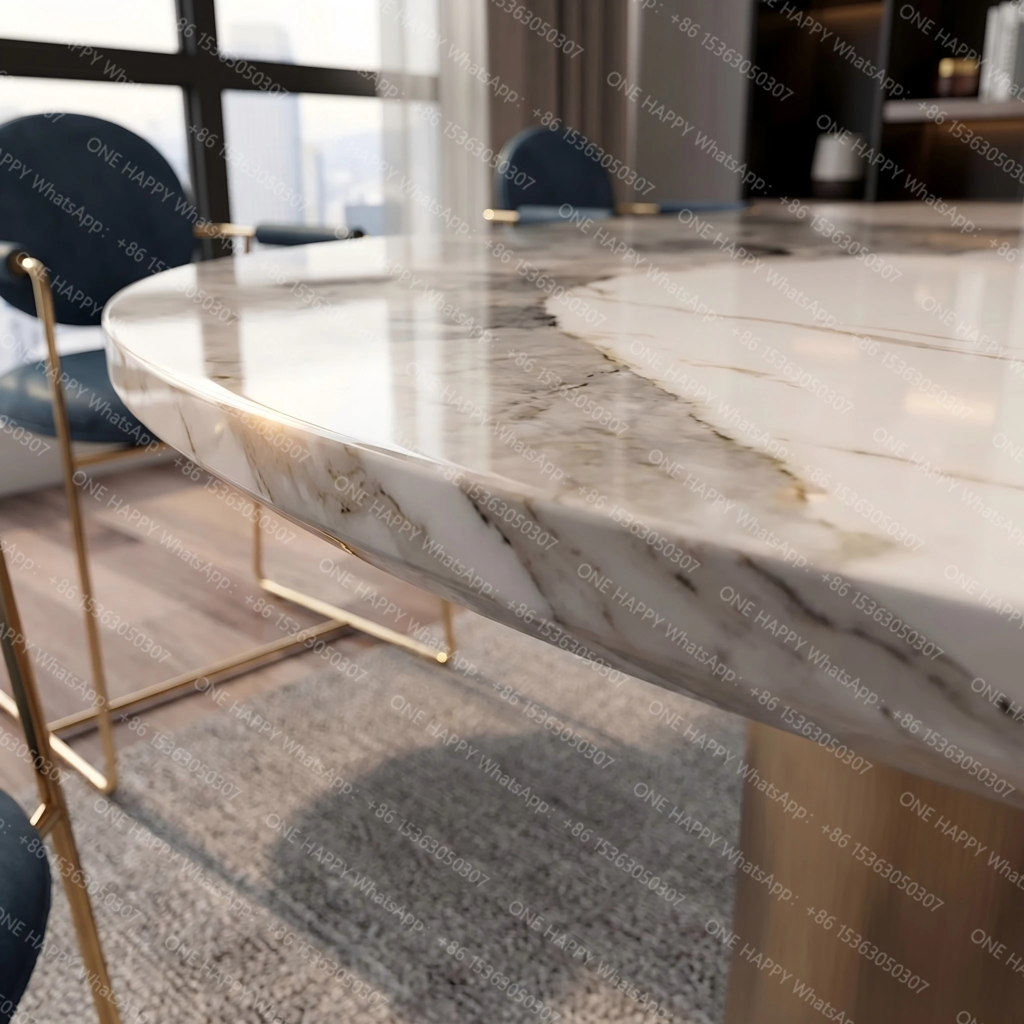 Custom Italian Marble Luxury Dining Table 3