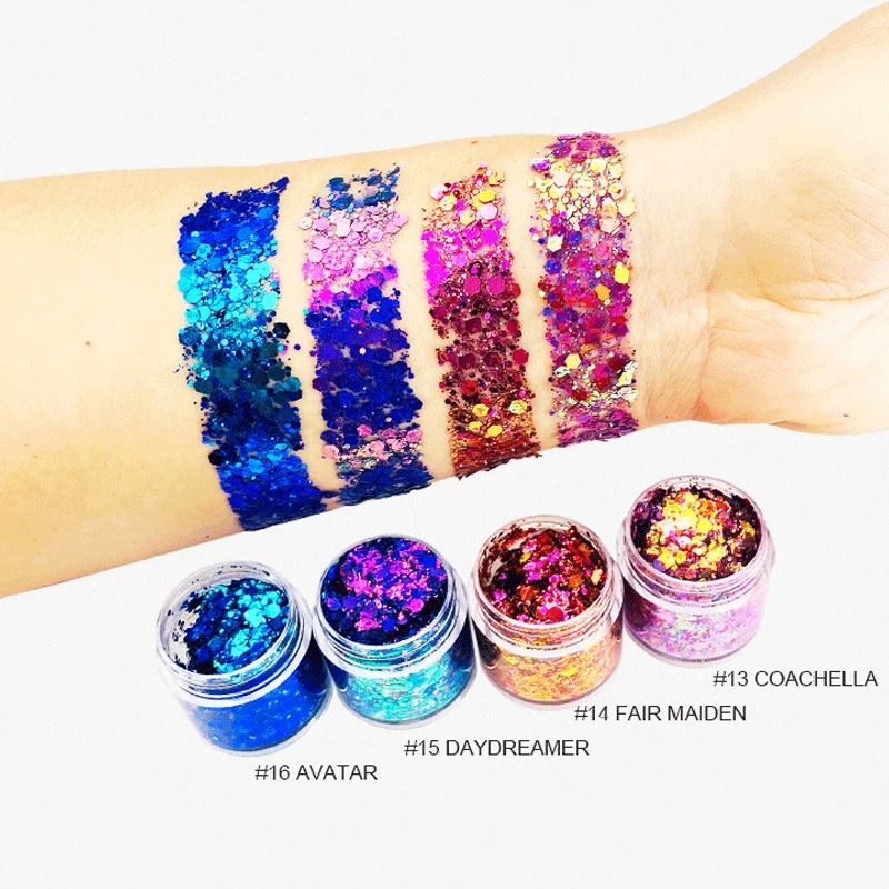 ultra-thin iridescent color shift holographic eyeshadow