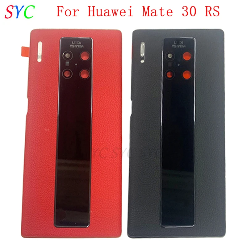 

Задняя крышка батарейного отсека, корпус, чехол для Huawei Mate 30 RS, задняя крышка с клейкой наклейкой, запчасти для ремонта логотипа