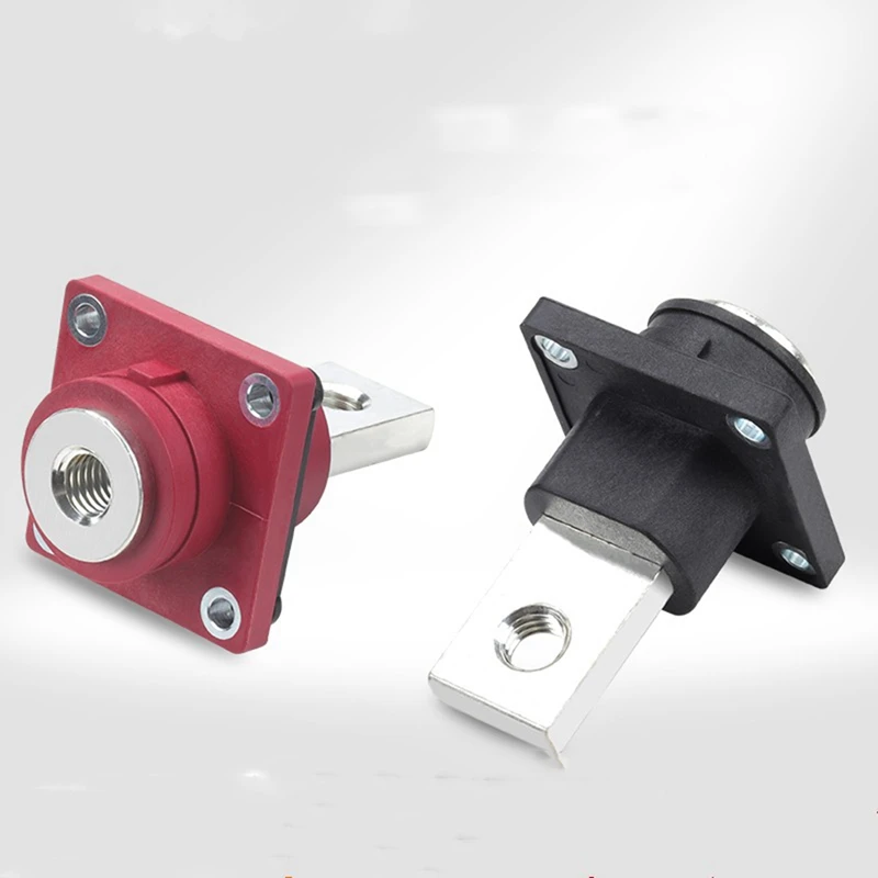 Terminale Quadrato 200A M8 M6 Filettatura Tipo Sbarra Terminale Terminale In Rame A Parete Passante (Rosso)