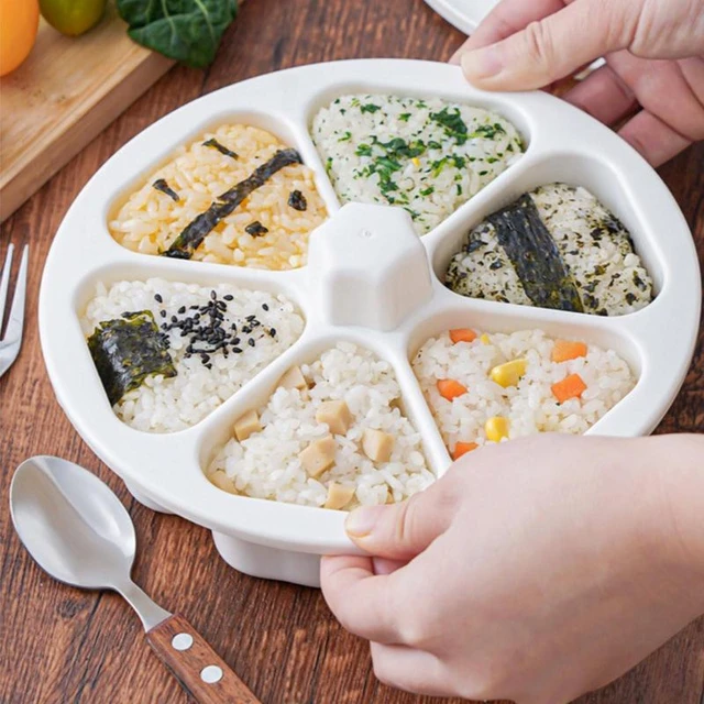 Onigiri Rice Ball Sushi Maker 6 Cavity Triangle Sushi Making Kit Mold Food  Grade Bento Rice Mold Meal Kitchen Accessories - AliExpress