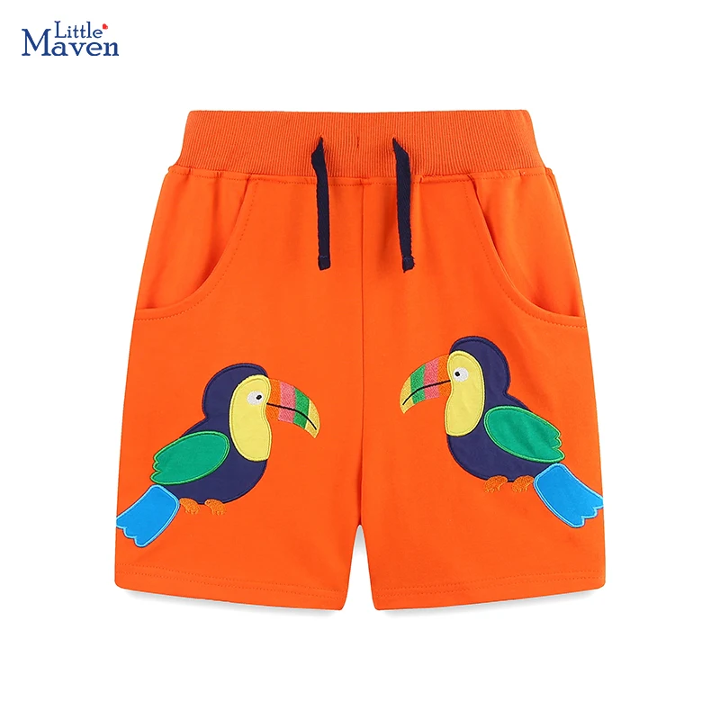 Little maven Summer Baby Boys Girls Animal Parrot Shorts Cotton Soft Comfort Children's Wear Clothing Cartoon Beach Pants Unisex