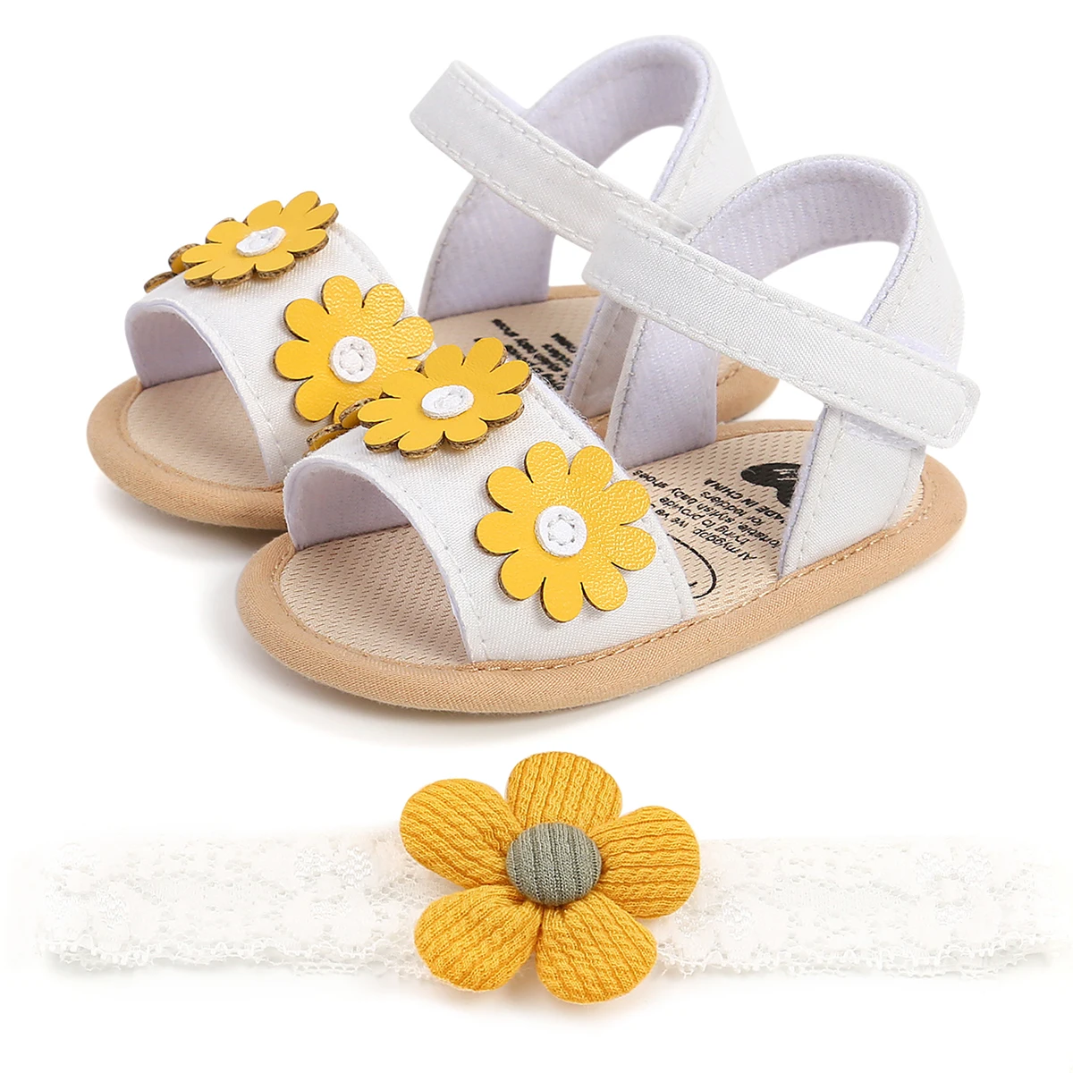 Infant Baby Girl Sandal Shoes, Infants Anti-Slip Home Floral Patch Color Sandbeach Casual Party Sandals 0-18M
