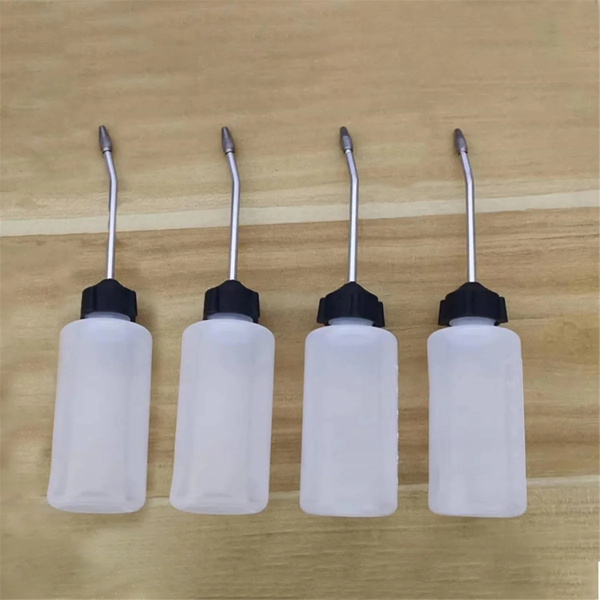 4Pcs Sewing Machine Oiler,120ml Oil Dispenser with Long Angled Spout,Screw on Cap Extended Spout Oil Bottle