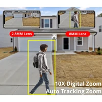 Caméra IP 8MP 4K Wifi PTZ double objectif 2.8mm 8mm 4MP 2K Surveillance extérieure sécurité CCTV vidéo 10x Zoom numérique caméra CamHipro 3
