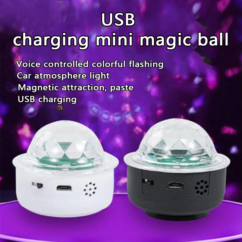 Mini LED Stage Light RGB Color 3W Portable Car Stage Light for Disco Family Party Holiday Effect Recharge Laser Light