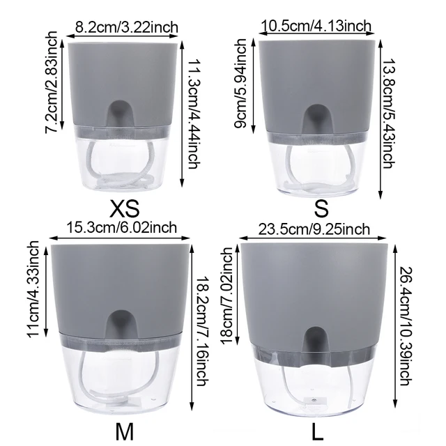 Automatikus Vízelnyelésű Növénypot Ön Öntözés Lusta Virágpot Kerek Dupla Rétegű Zamatos Növény Kis Zöld Növényi Virágcserép - Image 6