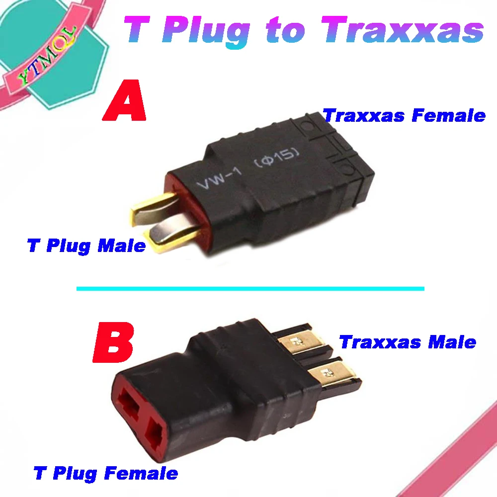 1PcsTPlugtoTraxxasFemaleMaleConnectorsBananaPlugRCLipo