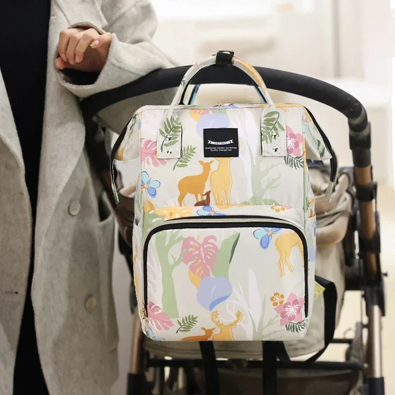 Fashion Oxford Shoulder Mother and Baby Bag Mami Outdoor with Baby Insulated Milk Storage Backpack Portable Storage 3