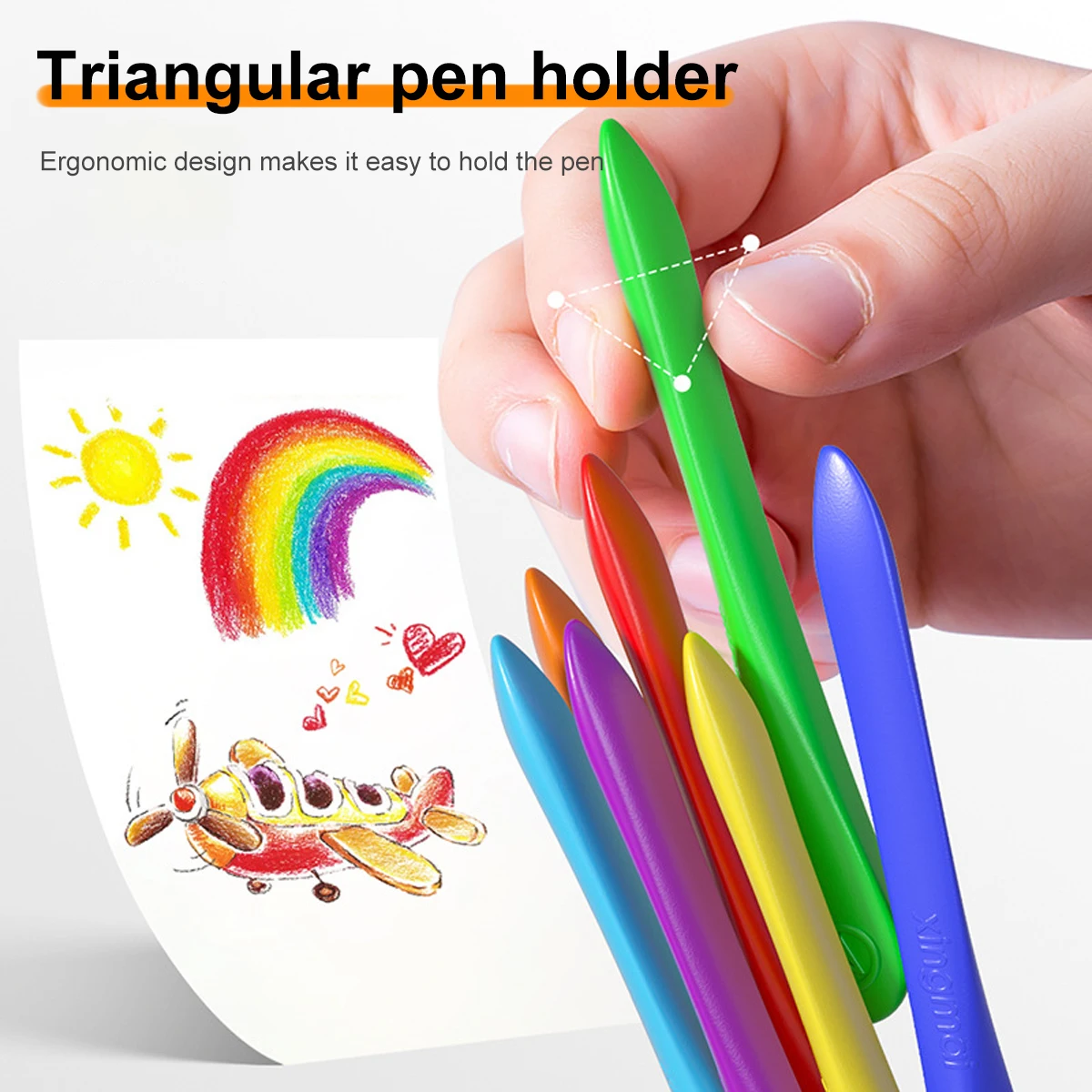 Non-Messy Washable - Erasable - Plastic Color Crayons 2