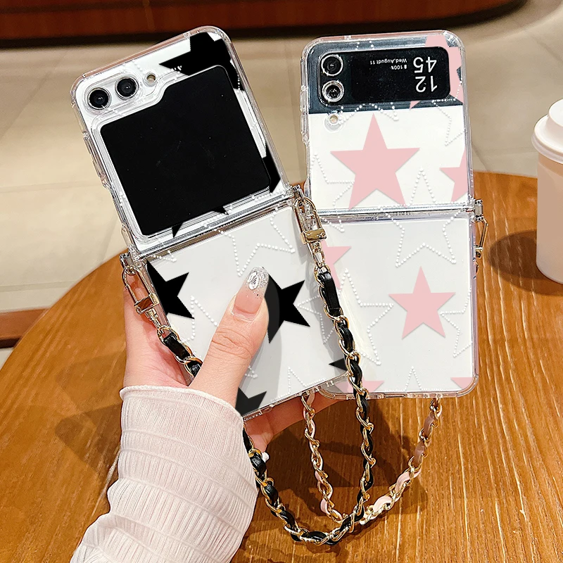 Carcasă transparentă cu cinci colțuri pentru Samsung Galaxy Z Flip 5 6 4 3 5G, silicon moale, pliabilă, pentru Samsung Z Flip6_voghion.com