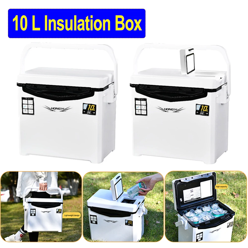 10 L Fishing Cooler Box Fishing Live Bait Cooler Tackle Box Fish Lure
