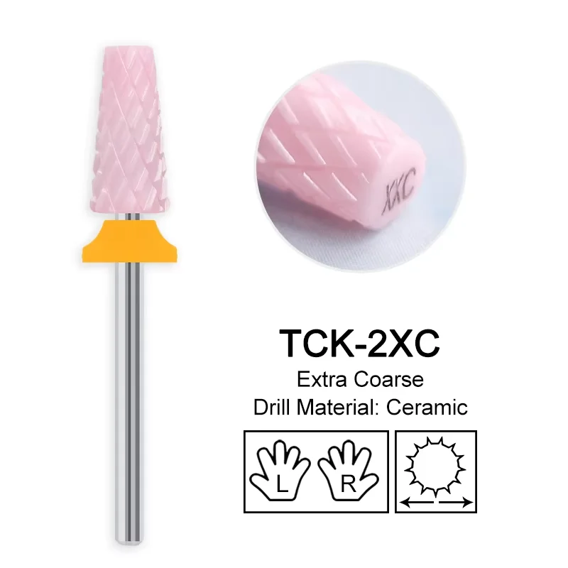 Ceramic Carbide Nail Drill Bit - Pink Manicure Polishing Tool
