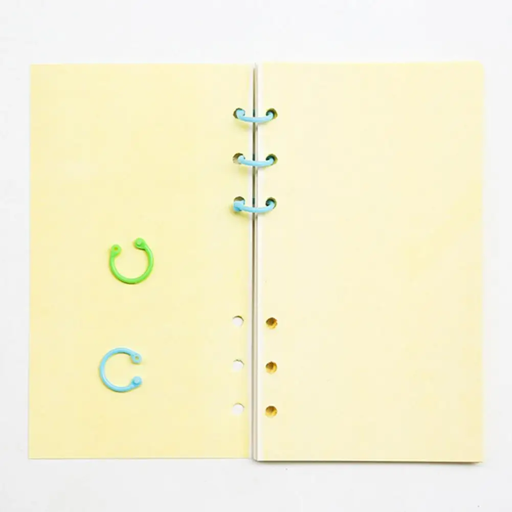 Practical Coil Binder Hoop Easy to Use Durable Binding Ring Candy Color Binding Ring 30Pcs