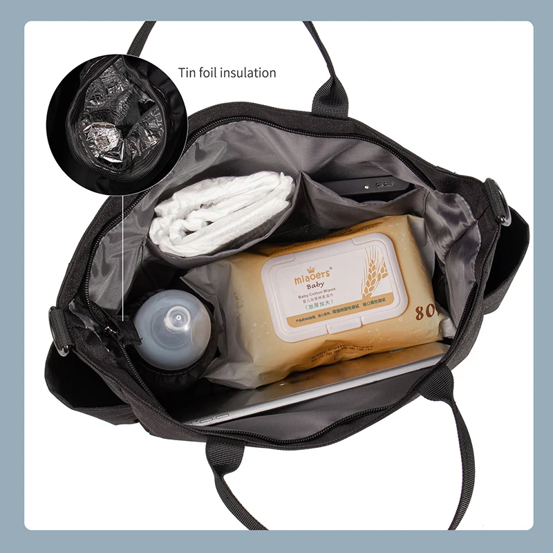 Lequeen Travel Mommy Bag Portable Maternity Bag Milk Bottle Insulation Bag Large-capacity Mother and Baby Diaper Bag 2