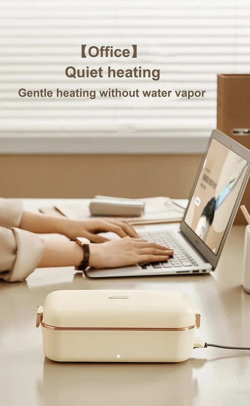 Description Picture 6 of itemPortable 800ml Electric Lunch Box Travel Heated Lunch Box Water-free Food Heater 304 stainless steel Insulated Lunch Box 220V