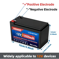 Batterie au lithium 12V 105 Ah LiFePO4, 4000+ cycles profonds, BMS intégré, durée de vie de 10 ans, pour UPS, sondeur de pêche pour kayak, panneau solaire, radio 3
