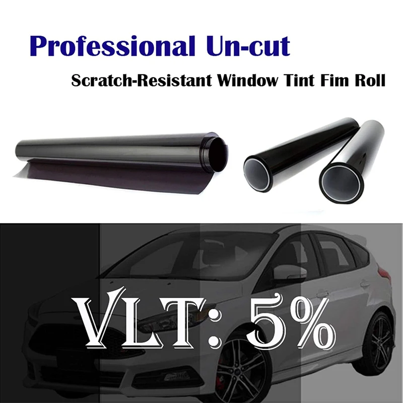 Pellicola oscurante antigraffio per vetri auto VLT 5% - 50cm x 300cm Shop