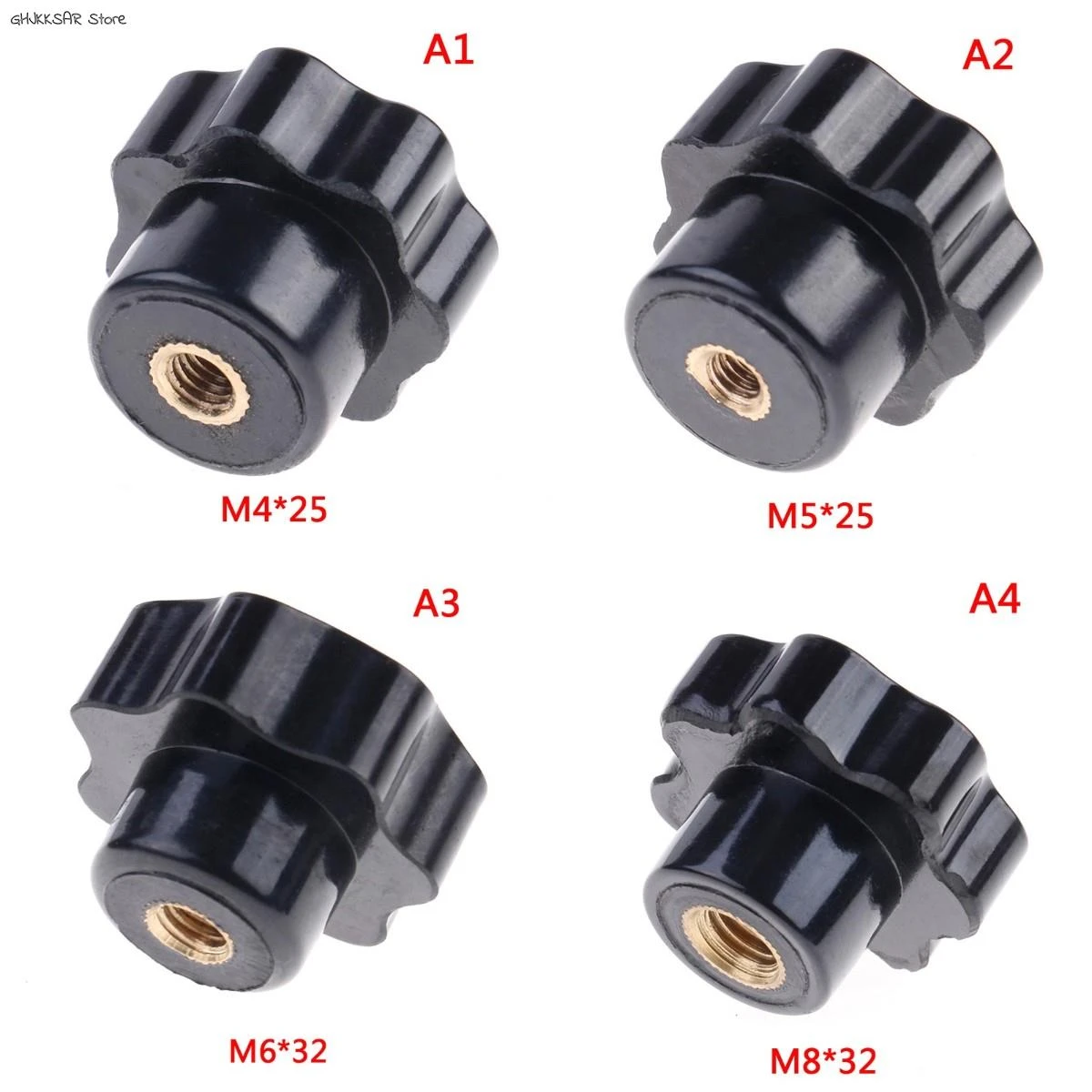 M6/M4/M5/M8 Plastic Carbon Steel Galvanization Male Thread Star Shaped