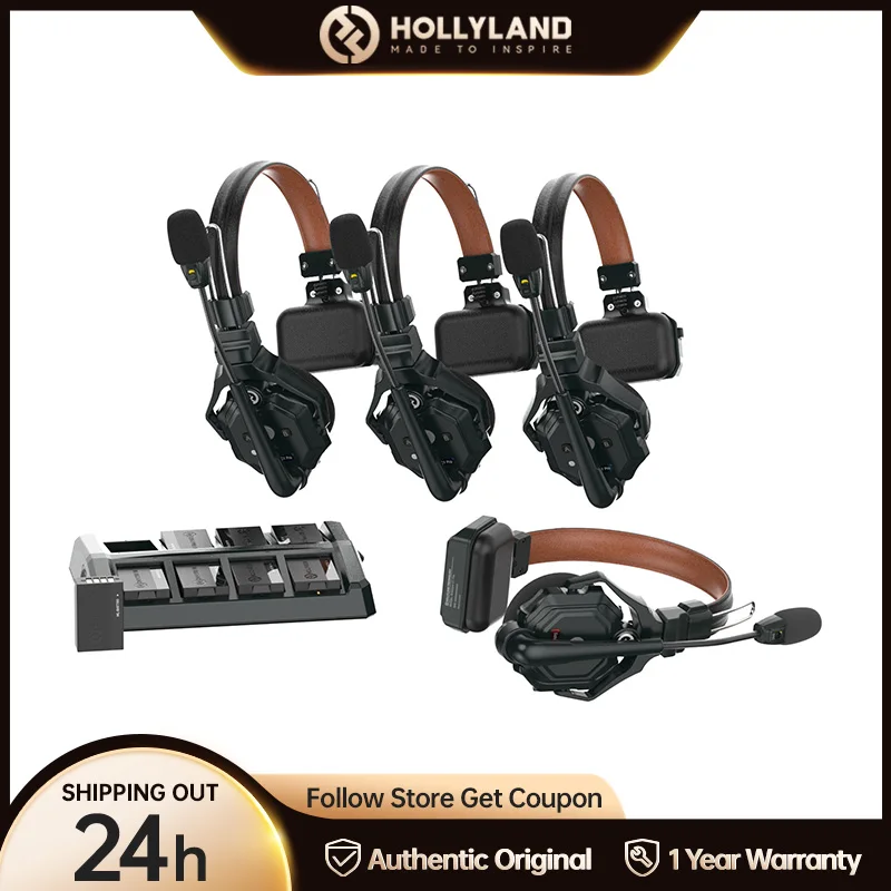Hollyland C1 Pro Wireless Intercom Headset System ENC Cancelamento de Hollyland C1 Pro Wireless Intercom Headset System ENC Cancelamento de