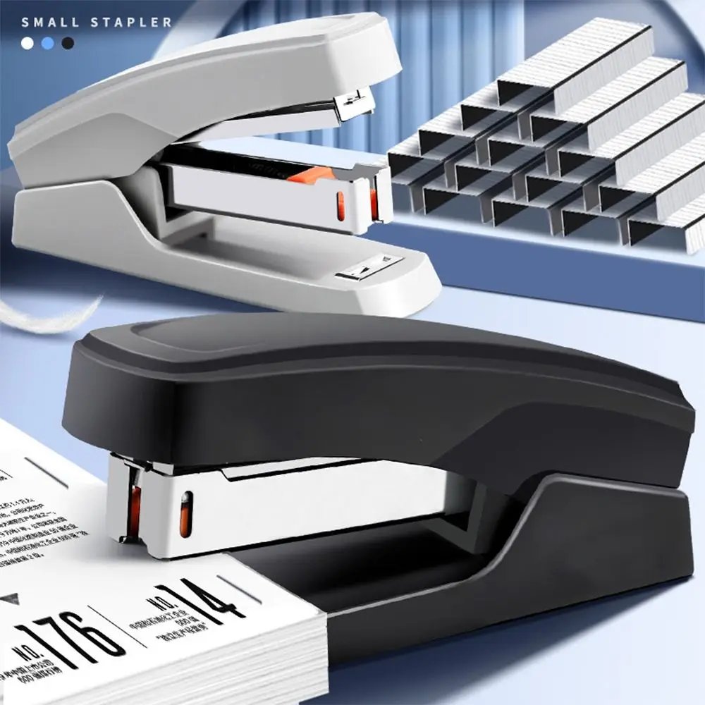 24/6 Staples Stapler Color Mini Portable Long Stapler Effortless Labor-saving Stapling Machine Office School push stapler mini stapler set hand stapler