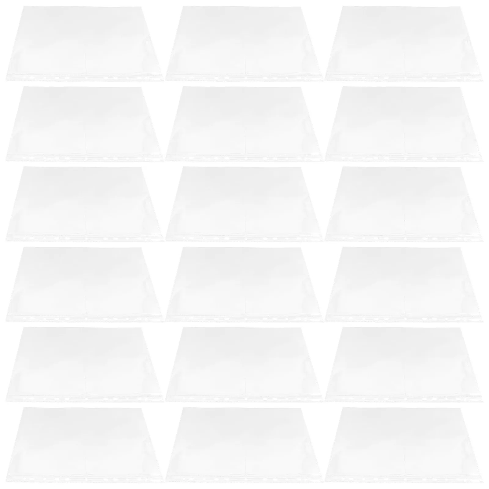 40Pcs 스탬프 앨범 투명 A4 바인더 페이지 투명 단면 보관 시트 스탬프 컬렉션 앨범 액세서리
