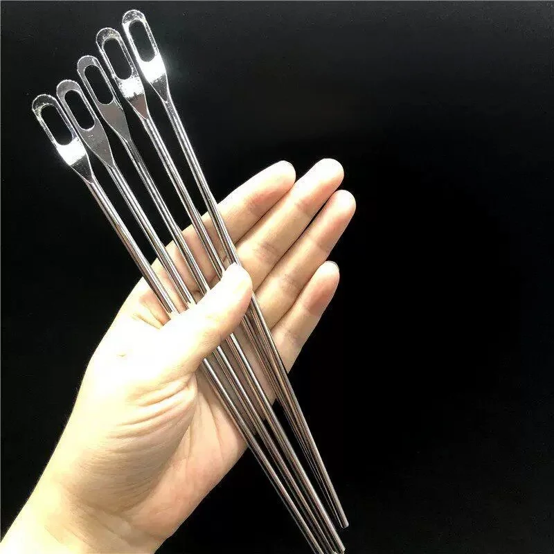 대형 특대형 30cm 손바느질 바늘 두꺼운 눈구멍 수제 코드 꿰기 소파 단추 바느질 바늘 가방 바늘