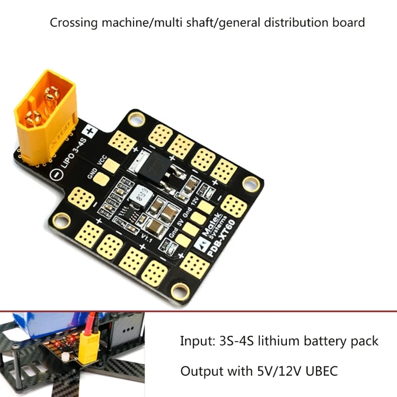 Matek Systems PDB Power Distribution Board XT60 BEC 5V & 12V 2oz For RC Helicopter FPV Quadcopter Muliticopter drone power distribution board