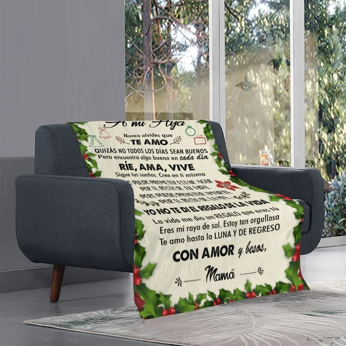 A mi Hija ���� Manta Nunca Olvides Que Te Amo �ö��� ���, ���� ���� ħ�뺸, ũ�������� ��� ������ ��� ����