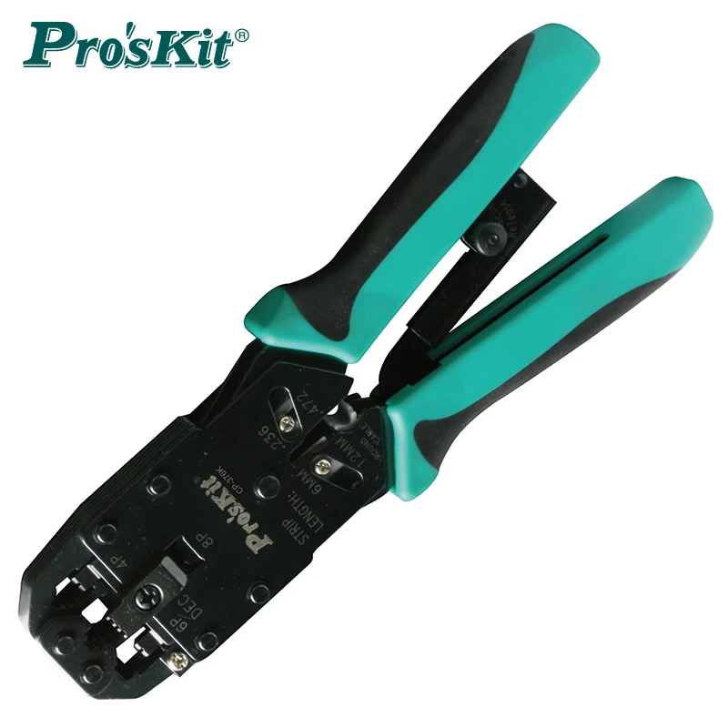 

Pro'skit CP-376K 4/6/8P Ratchet network terminal crimping tool, wire stripper, professional modular crimping strip cutting tool