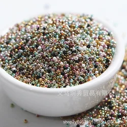 Premium Electroplated Metal Rice Beads - 1.5mm for Handmade DIY Clothing & Accessories (Random color mixing)