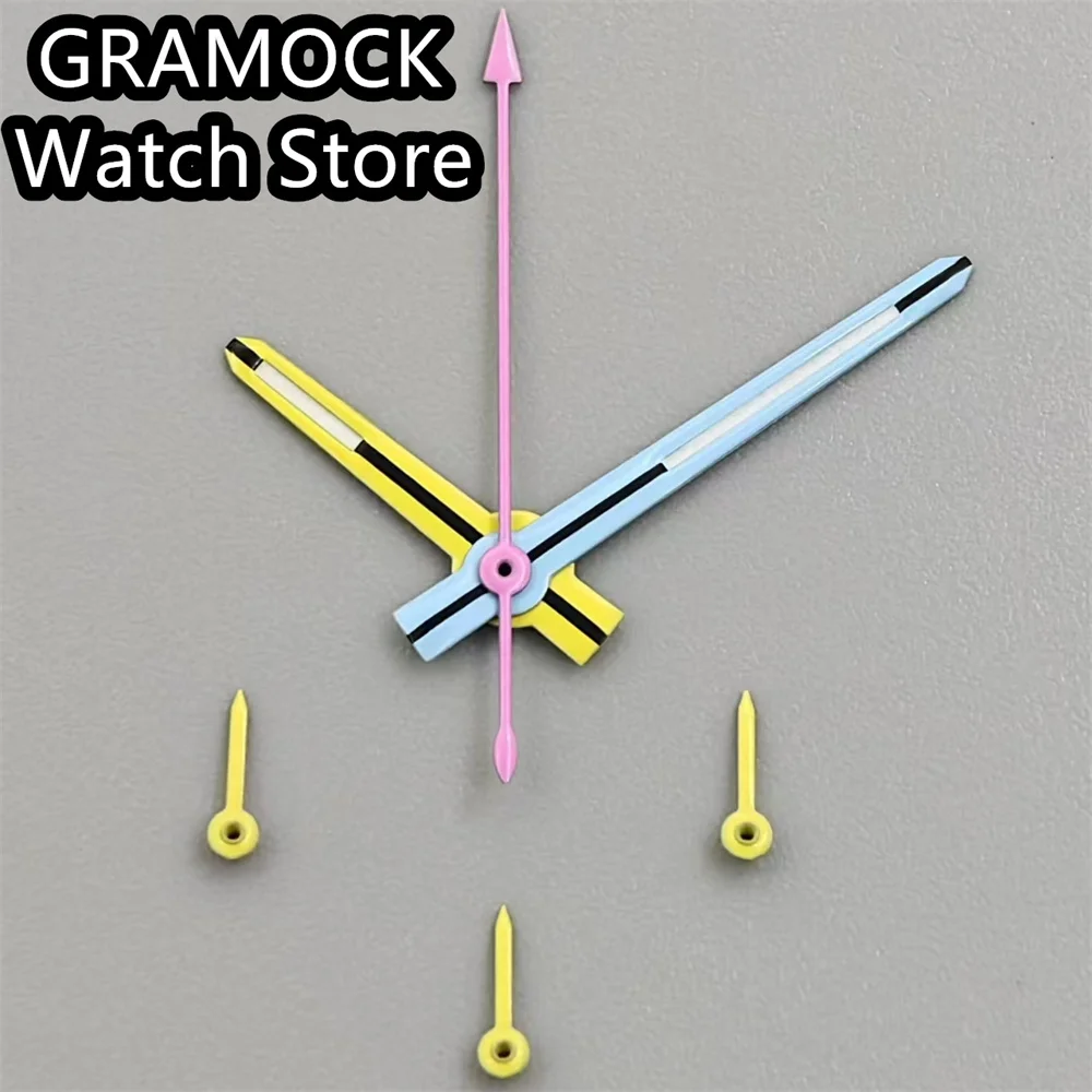 3.5*8.5*13*13.5mm VK63 Watch Hands Watch Needle Hands Green Luminous Fit VK63 VK64 Quarzt Movement Replace Parts
